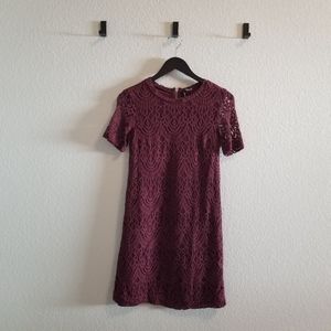 Maroon lace dress